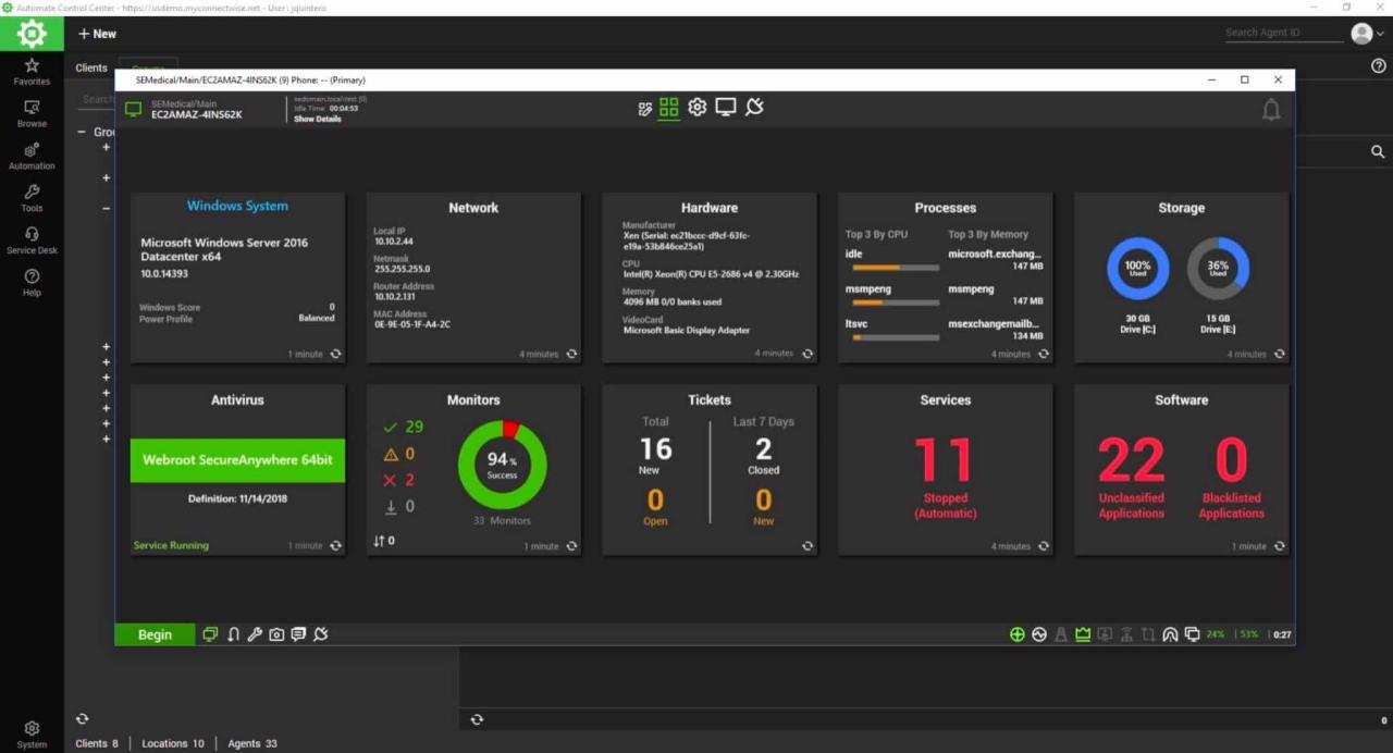 Connectwise remote monitoring