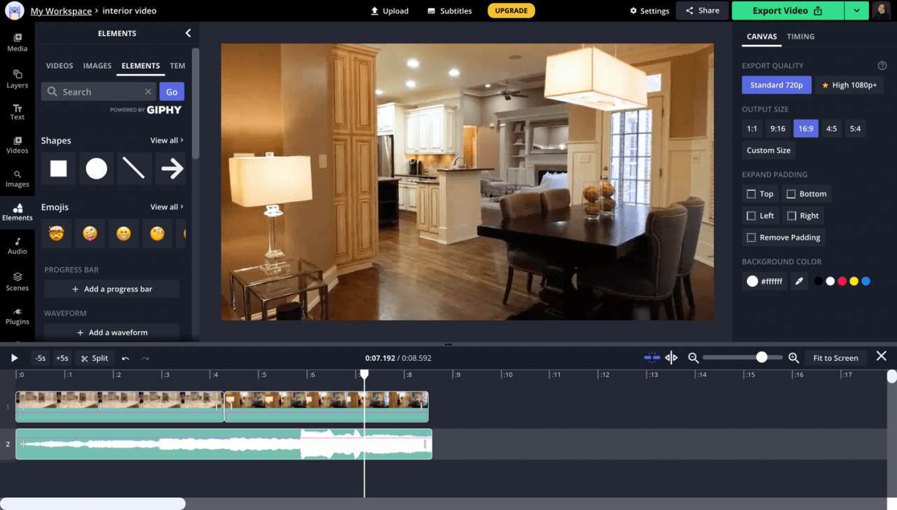 Canva video editor