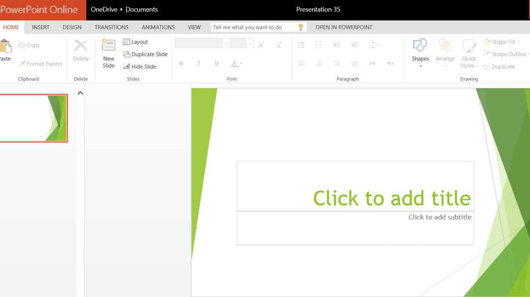 Microsoft powerpoint online