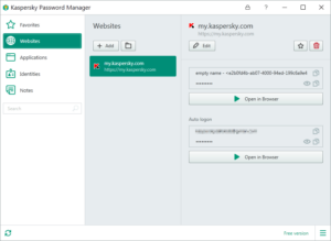 Kaspersky password manager