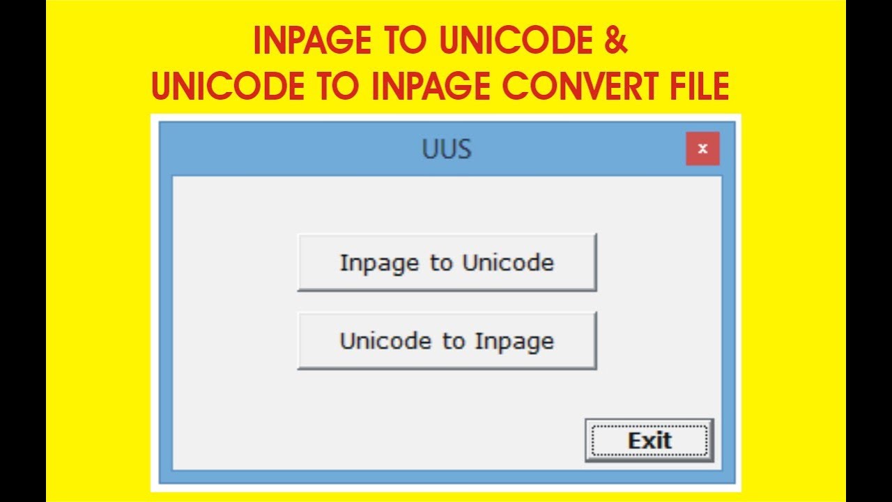 Unicode to inpage