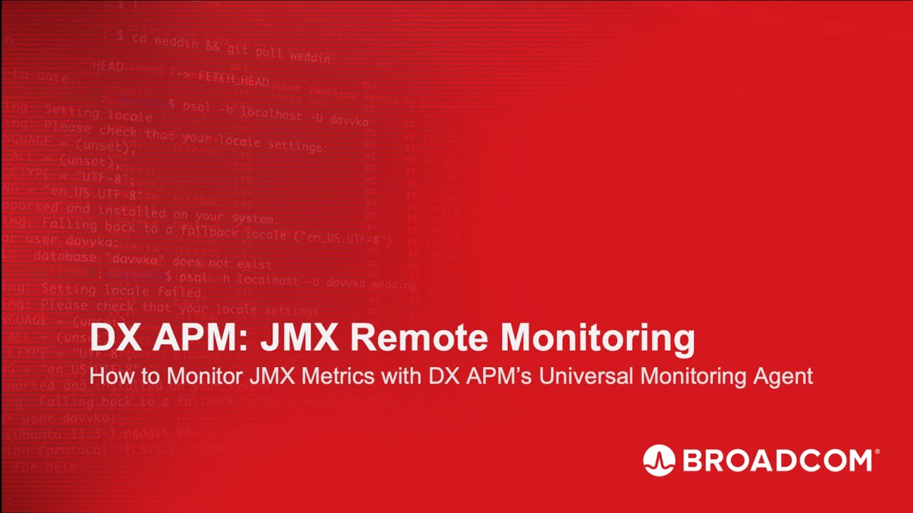 Jmx remote monitoring