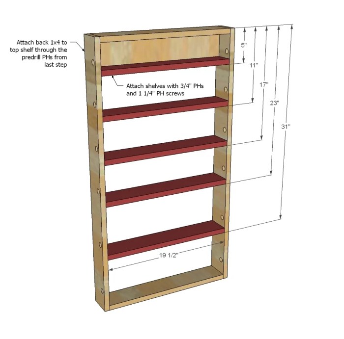 Diy spice rack wood