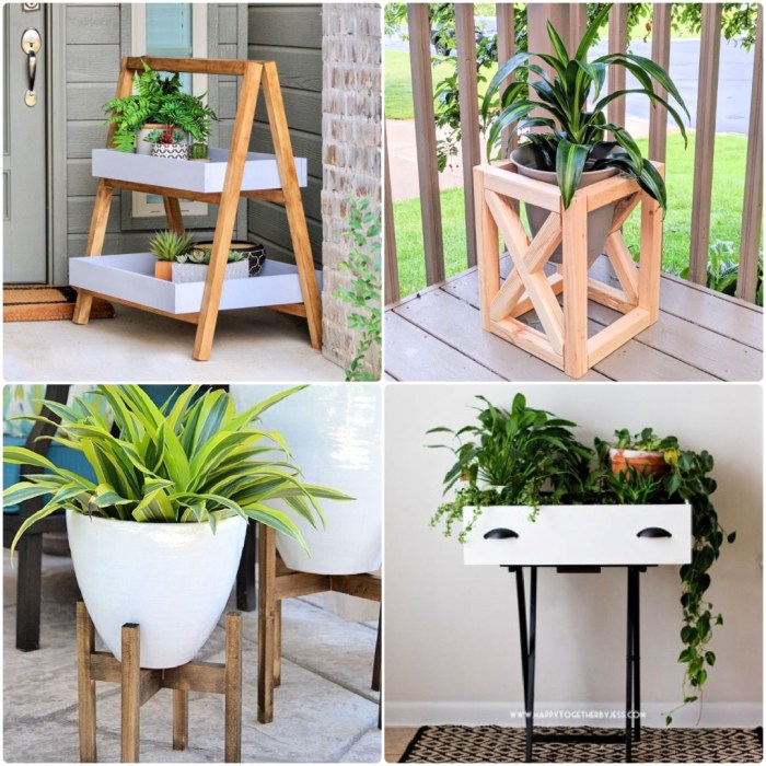 Diy outdoor plant stands