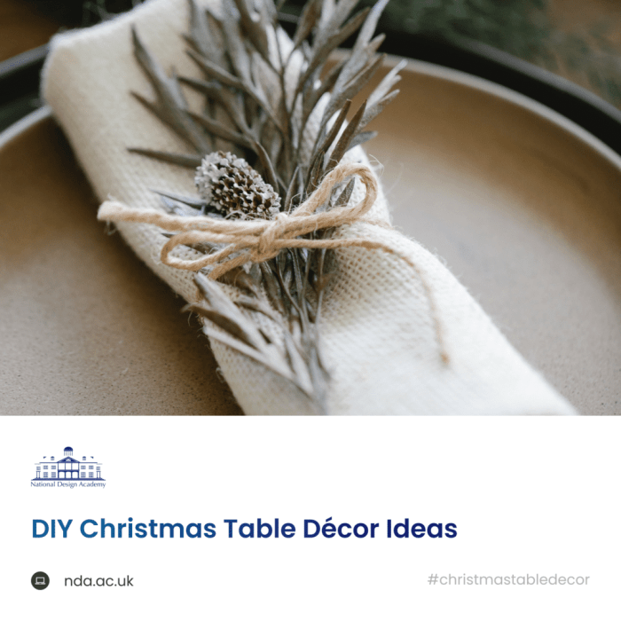 Diy xmas table decorations