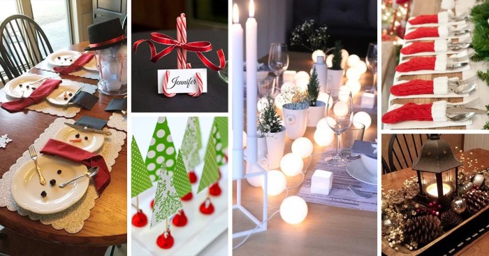 Diy xmas table decorations