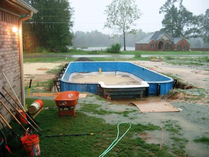 Inground swimming pool diy